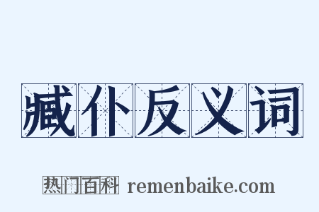 臧仆反义词是什么意思的图片